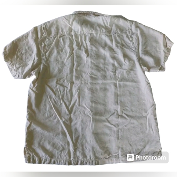 Tommy Bahama Polo Shirt XL Mens White 100% Silk TB93 Reverse Logo Graphic Print - Picture 2 of 13